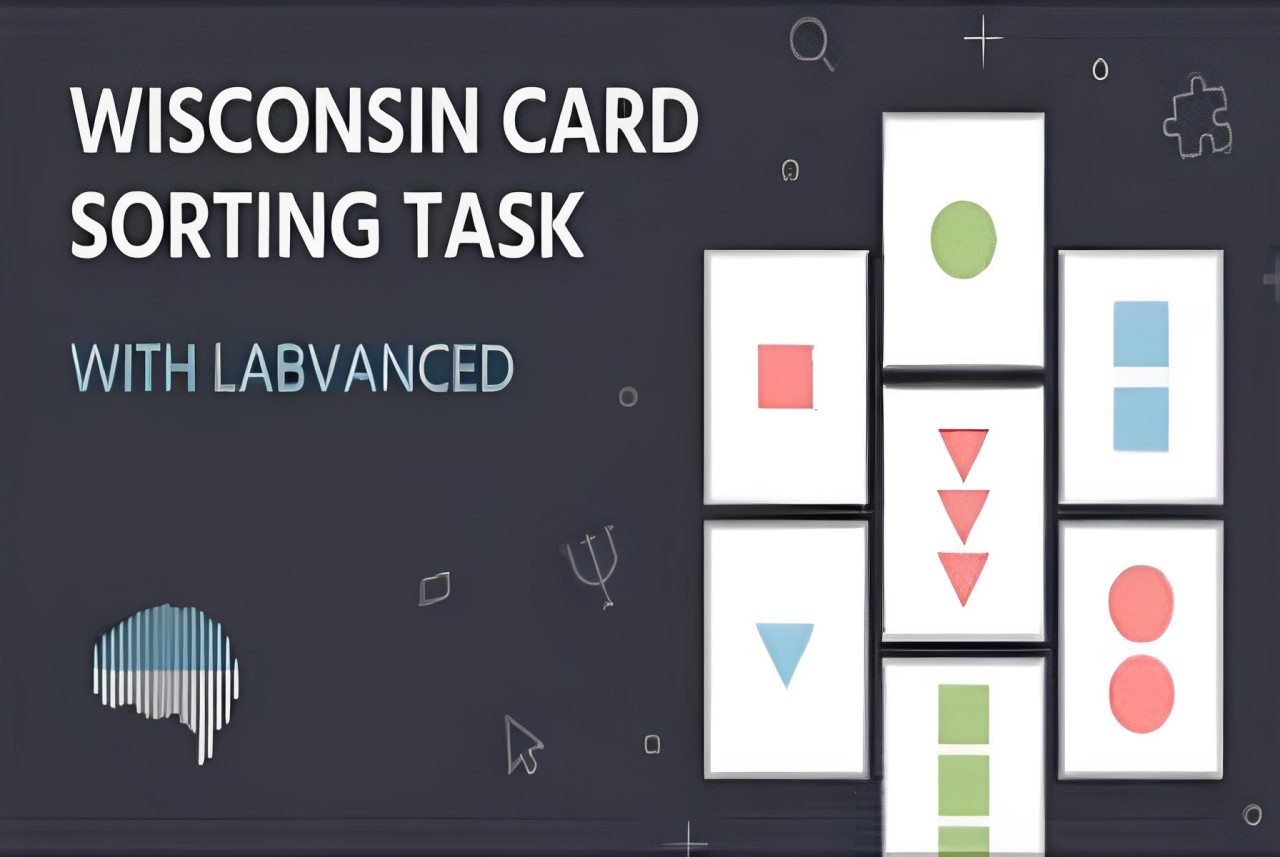 Wisconsin Card Sorting Test WCST کی ایک بصری نمائندگی جو ذہنی لچک اور استدلال کی پیمائش کے لیے استعمال ہوتی ہے