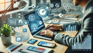 ایک شخص کئی ایپس اور ٹولز کے ساتھ اپنے کام کو منظم کرتے ہوئے پروکریسٹینیشن پر قابو پانے کی کوشش کر رہا ہے