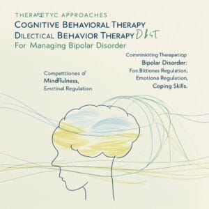 CBT اور DBT کی بصری نمائندگی دو قطبی مرض کے علاج میں