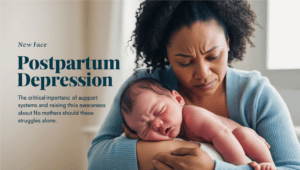 A new mother experiencing postpartum depression